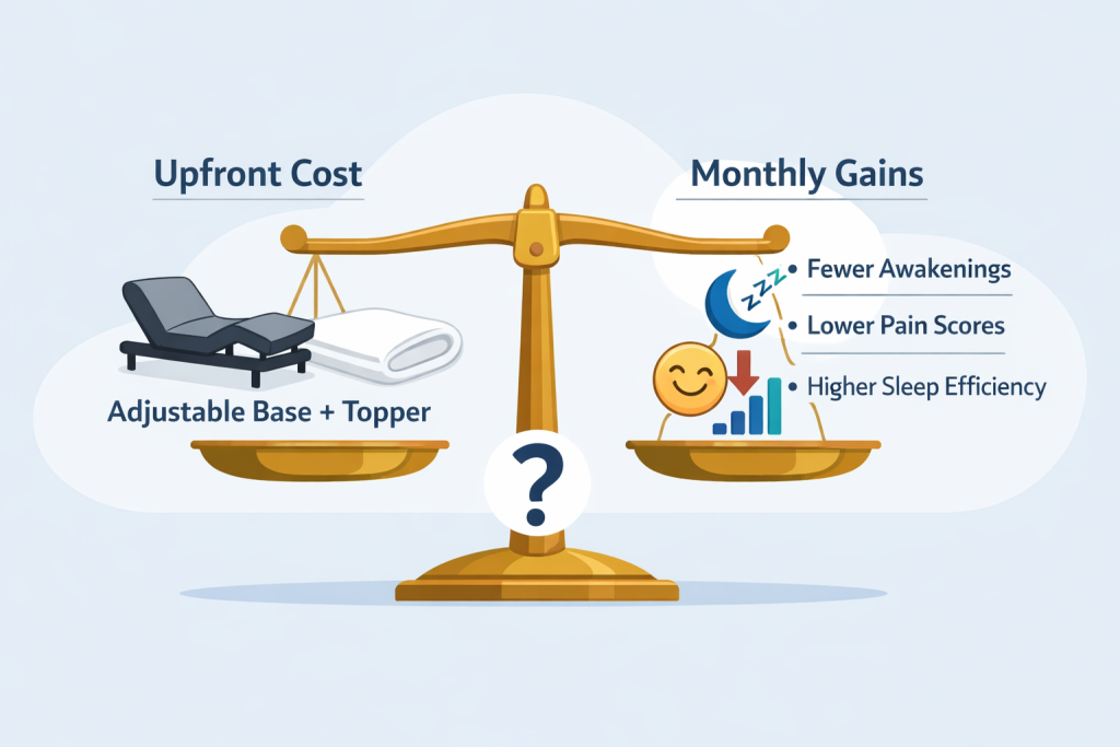 Upfront costs, monthly gains.