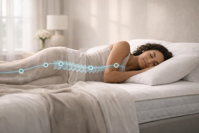 Straight spine alignment for side sleepers